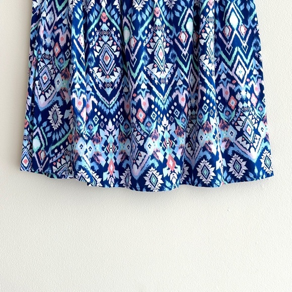 Divided by H&M Bohemian Aztec Geometric Print Neon Mini Skirt, Size 6 - Picture 3 of 15